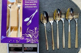 ست قاشق چنگال استیل جعبه بنفش نگیر اصلی