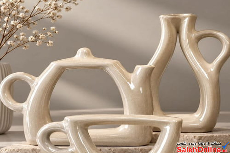 مجسمه کتری قوری سه تیکه لاستر